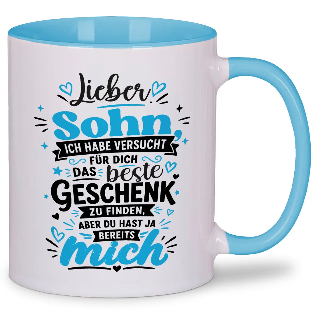 Lieber Sohn ich habe versucht für… – Tasse – Geschenke Momente®