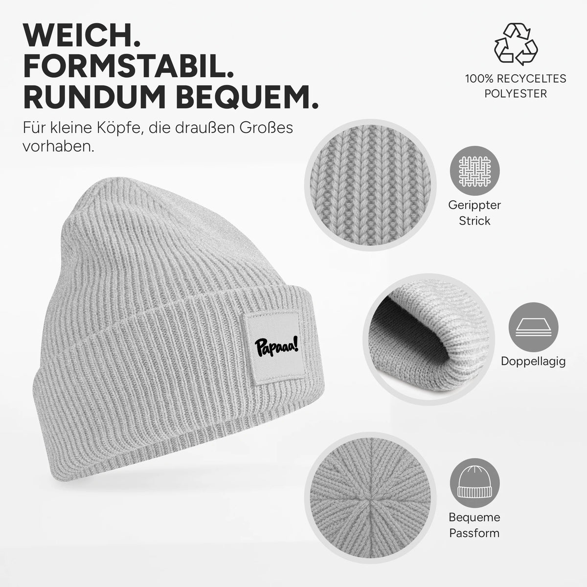 Weich, dehnbar und doppellagig