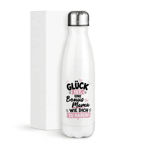 Glück ist eine Bonus Mama wie dich zu haben! – Thermosflasche 500 ml