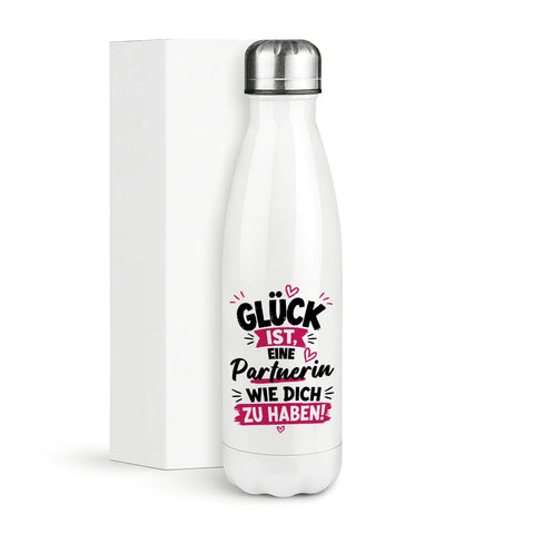 Glück ist eine Partnerin wie dich zu haben! – Thermosflasche 500 ml