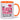 Erst blasen dann schlucken sonst ist der Kaffee ganz schön heiß – Tasse in Orange – Ansicht 01 #farbe_orange