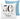50 Happy Birthday – mit Name personalisiert – Kissen in Blau – Vorder- und Rückansicht #farbe_blau