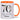 70 Happy Birthday Name Personalisiert – Tasse in Orange – Ansicht 01 #farbe_orange
