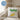 Apfel Banane – Kissen 40 × 40 cm mit Rückseite in Blau – Wohnbeispiel #farbe_blau