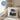 Mr right – Kissen 40 × 40 cm mit Rückseite in Blau – Wohnbeispiel #farbe_blau