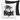 Mr right – Kissen 40 × 40 cm mit Rückseite in Schwarz – Vorder- und Rückansicht #farbe_schwarz