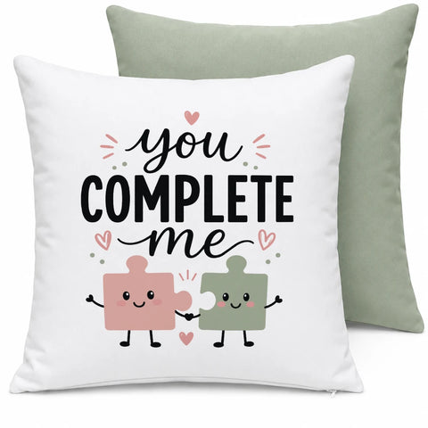You complete me Puzzle – Kissen