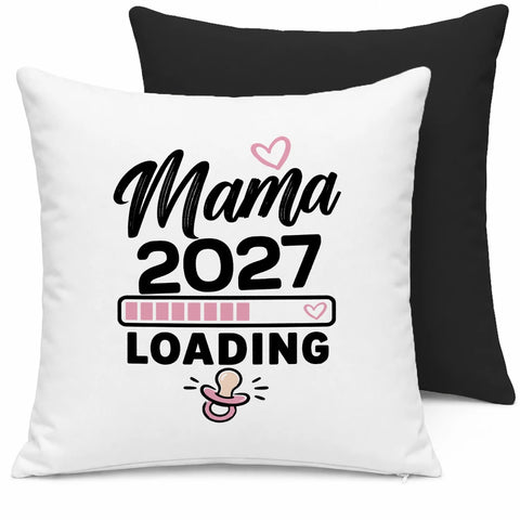 Mama loading – Motivfarbe Rosa – Kissen