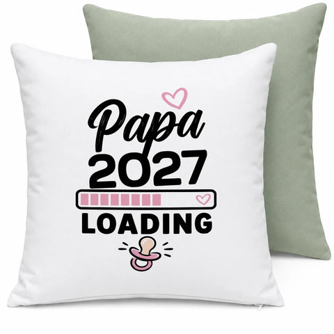 Papa loading – Motivfarbe Rosa – Kissen