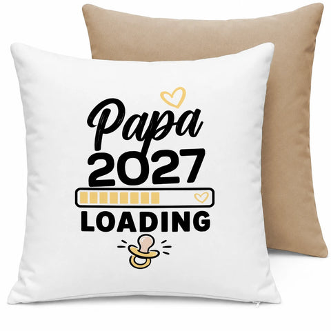 Papa loading – Motivfarbe Gelb – Kissen
