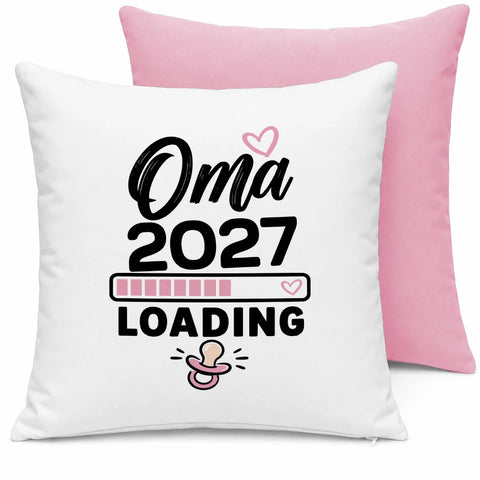 Oma loading – Motivfarbe Rosa – Kissen