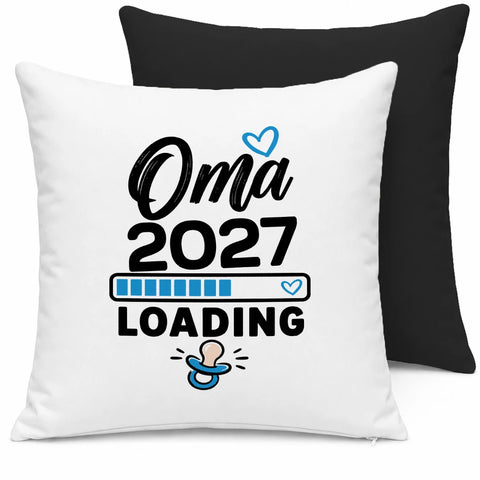 Oma loading – Motivfarbe Blau – Kissen