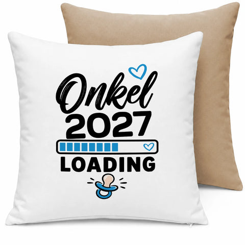 Onkel loading – Motivfarbe Blau – Kissen