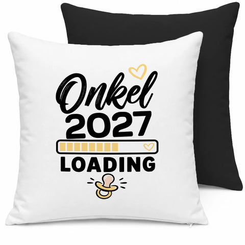 Onkel loading – Motivfarbe Gelb – Kissen