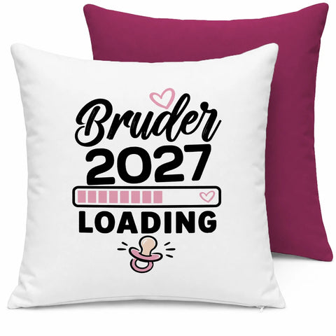 Bruder loading – Motivfarbe Rosa – Kissen