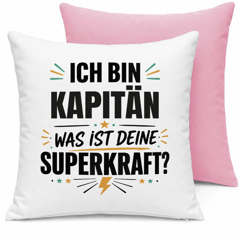 Ich bin Kapitän was ist deine Superkraft – Kissen