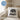 Ich bin Papa was ist deine Superkraft – Kissen 40 × 40 cm mit Rückseite in Blau – Wohnbeispiel #farbe_blau