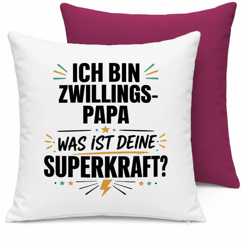 Ich bin Zwillingspapa was ist deine Superkraft – Kissen