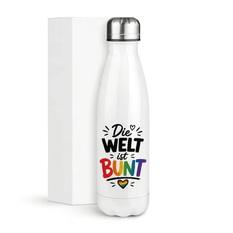 Die Welt ist bunt – Thermosflasche 500 ml