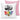Die Welt ist bunt – Kissen 40 × 40 cm mit Rückseite in Rosa – Vorder- und Rückansicht #farbe_rosa