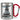 Guten Morgen – ganz dünnes Eis – Karabinerbecher 330 ml – Silber/Rot – Ohne Deckel – Ansicht 1 #farbe_silber-rot