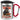 Anti-Stress Tasse für Dachdecker – Karabinerbecher 330 ml – Silber/Rot – Mit Deckel – Ansicht 1 #farbe_silber-rot