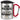 Ich bin Postbote, was ist deine Superkraft? – Karabinerbecher 330 ml – Silber/Rot – Mit Deckel – Ansicht 1 #farbe_silber-rot