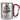 No drama lama – Karabinerbecher 330 ml – Silber/Rot – Ohne Deckel – Ansicht 1 #farbe_silber-rot