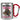 Anti-Stress Tasse für Leseratten – Karabinerbecher 330 ml – Silber/Rot – Ohne Deckel – Ansicht 1 #farbe_silber-rot