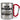 Ich bin Patentante, was ist deine Superkraft? – Karabinerbecher 330 ml – Silber/Rot – Ohne Deckel – Ansicht 1 #farbe_silber-rot