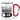 Urlaubsmodus an – Karabinerbecher 330 ml – Weiß/Rot – Ohne Deckel – Ansicht 1 #farbe_weiss-rot