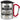 Ich bin Musiker, was ist deine Superkraft? – Karabinerbecher 330 ml – Silber/Rot – Mit Deckel – Ansicht 1 #farbe_silber-rot