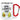 You complete me avocado – Karabinerbecher 330 ml – Weiß/Rot – Ohne Deckel – Ansicht 1 #farbe_weiss-rot