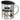Meine Morgenroutine: Zigarette, Kaffee, Kacken – Edelstahlbecher 400 ml – Silber – Mit Deckel – Ansicht 1 #farbe_silber