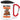 Anti-Stress Tasse für Maurer – Karabinerbecher 330 ml – Weiß/Rot – Mit Deckel – Ansicht 1 #farbe_weiss-rot