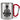 So sieht die beste Pflegerin der Welt aus! – Karabinerbecher 330 ml – Silber/Rot – Ohne Deckel – Ansicht 1 #farbe_silber-rot
