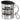 Ich bin Hausmeister, was ist deine Superkraft? – Edelstahlbecher 400 ml – Silber – Mit Deckel und Karabiner – Ansicht 1 #farbe_silber