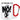Nö! Katze – Karabinerbecher 330 ml – Weiß/Rot – Ohne Deckel – Ansicht 1 #farbe_weiss-rot