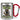 Anti-Stress Tasse für Architekten – Karabinerbecher 330 ml – Silber/Rot – Ohne Deckel – Ansicht 1 #farbe_silber-rot