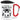 Pause reality play games – Karabinerbecher 330 ml – Weiß/Rot – Mit Deckel – Ansicht 1 #farbe_weiss-rot