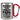 Mein Sohn findet, dass ich der coolste Papa der Welt bin – Karabinerbecher 330 ml – Silber/Rot – Ohne Deckel – Ansicht 1 #farbe_silber-rot