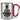 So sieht der beste Enkel der Welt aus! – Karabinerbecher 330 ml – Silber/Rot – Ohne Deckel – Ansicht 1 #farbe_silber-rot