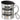 Ich bin Friseurin – was ist deine Superkraft? – Edelstahlbecher 400 ml – Silber – Mit Deckel und Karabiner – Ansicht 1 #farbe_silber