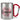 Lieblings-Cousine – Karabinerbecher 330 ml – Silber/Rot – Ohne Deckel – Ansicht 1 #farbe_silber-rot