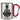 So sieht der beste Erzieher der Welt aus! – Karabinerbecher 330 ml – Silber/Rot – Ohne Deckel – Ansicht 1 #farbe_silber-rot