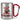 Glühschweinchen – Karabinerbecher 330 ml – Silber/Rot – Ohne Deckel – Ansicht 1 #farbe_silber-rot
