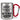 Hokus Pokus, Mittelfinger-Modus – Karabinerbecher 330 ml – Silber/Rot – Ohne Deckel – Ansicht 1 #farbe_silber-rot