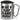 Eat sleep game repeat – Karabinerbecher 330 ml – Silber/Silber – Mit Deckel – Ansicht 1 #farbe_silber-silber