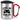 Level up your life – Karabinerbecher 330 ml – Silber/Rot – Mit Deckel – Ansicht 1 #farbe_silber-rot