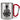So sieht der beste Arzt der Welt aus! – Karabinerbecher 330 ml – Silber/Rot – Ohne Deckel – Ansicht 1 #farbe_silber-rot